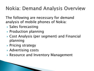 Meta Analysis Nokia Demand-supply-analysis (Nokia) | PDF
