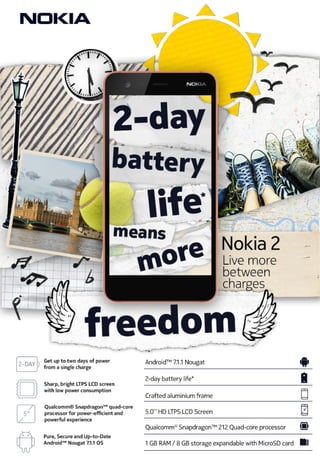 Nokia 2 - Live More Between Charges