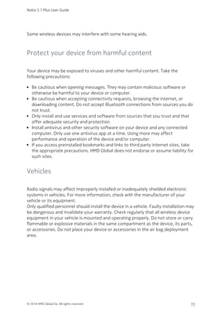 Some wireless devices may interfere with some hearing aids.
Protect your device from harmful content
Your device may be ex...