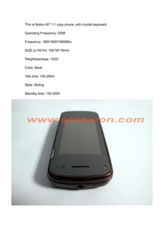 Nokia Cect N97 Slide Phone