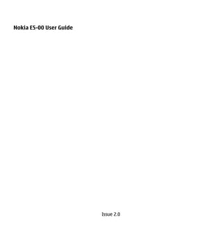 Nokia E5-00 User Guide
Issue 2.0
 