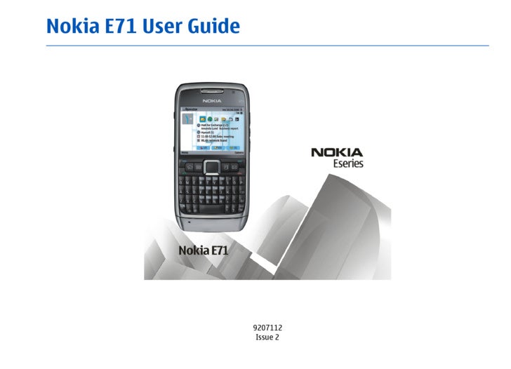 Nokia e71 user manual