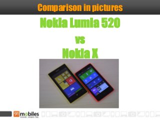 Comparison in pictures
Nokia Lumia 520
vs
Nokia X
 