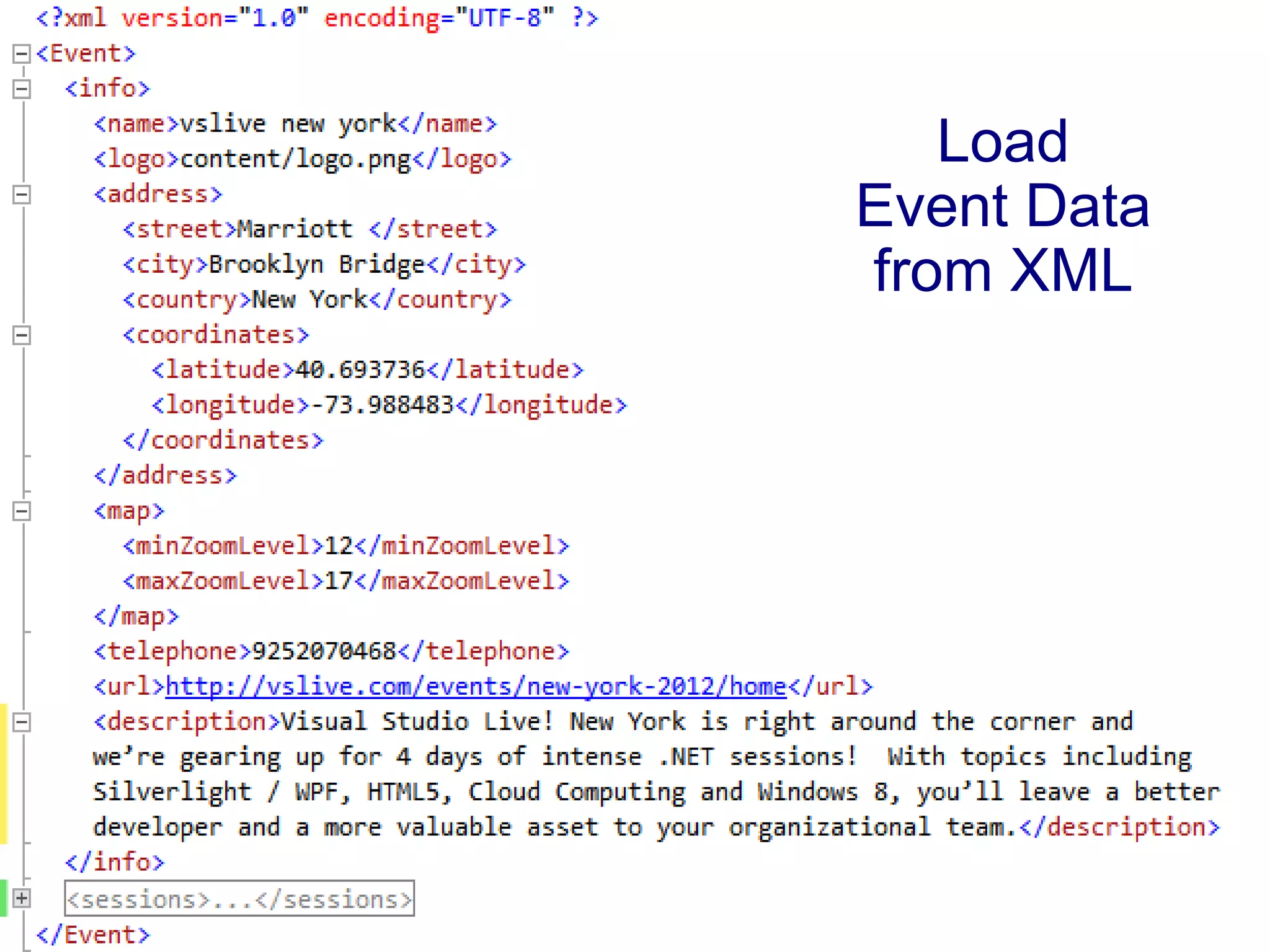 Load
Event Data
from XML
 