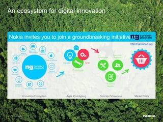 © 2016 Nokia11 © 2016 Nokia11
An ecosystem for digital innovation
Nokia invites you to join a groundbreaking initiative:
h...