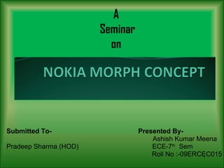 A
                       Seminar
                         on




Submitted To-                    Presented By-
                                     Ashish Kumar Meena
Pradeep Sharma (HOD)                 ECE-7th Sem
                                     Roll No :-09ERCEC015
                                                    1
 