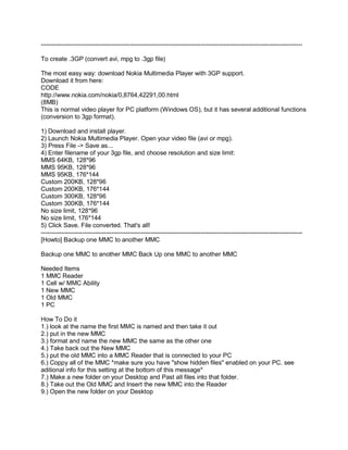 Nokia secret codes.