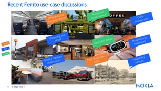 Recent Femto use-case discussions
6 © 2023 Nokia
 