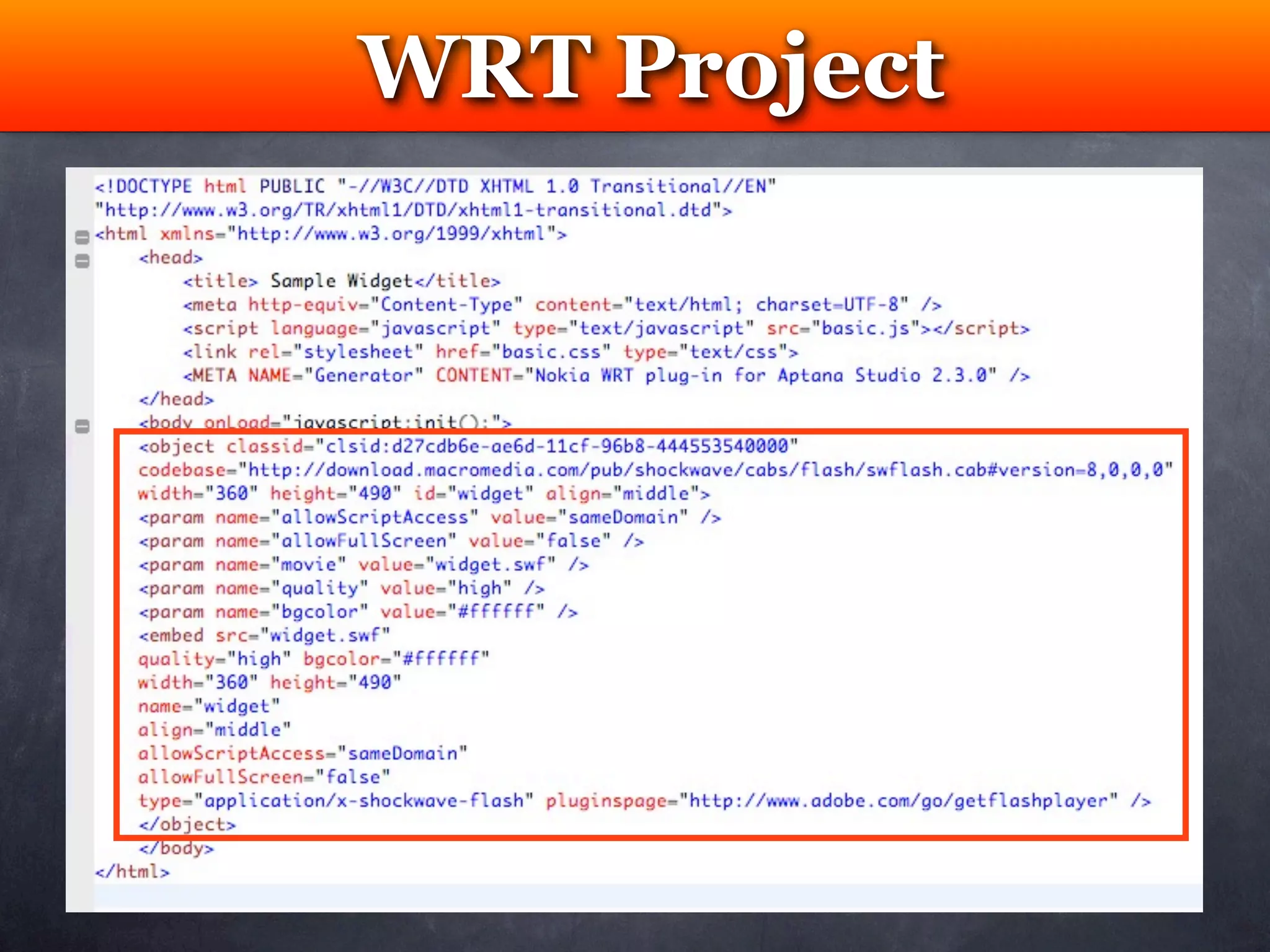 WRT Project
 Testing
 