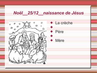 Noël__25/12__naissance de Jésus La crèche Père Mère 