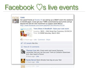 Facebook   s live events
 
