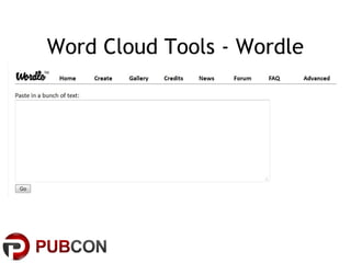 Word Cloud Tools - Tagxedo
 