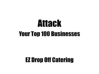 Attack
Your Top 100 Businesses
EZ Drop Off Catering
 