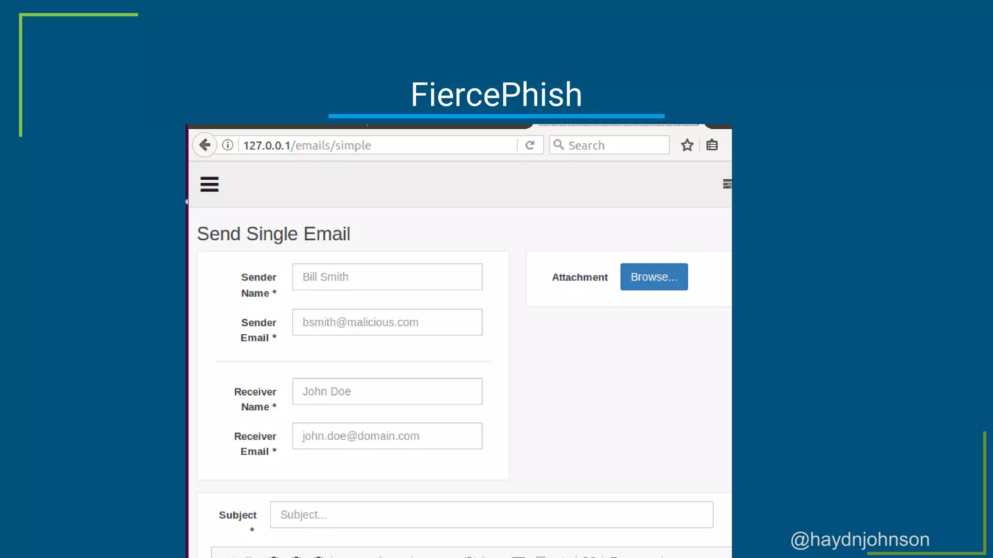 @haydnjohnson
FiercePhish
 