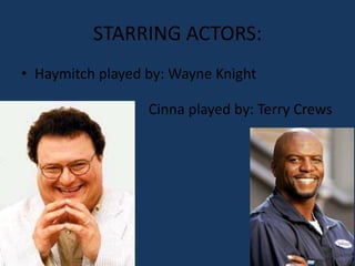 STARRING ACTORS:
• Haymitch played by: Wayne Knight

                  Cinna played by: Terry Crews
 