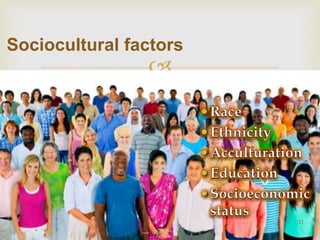 
Sociocultural factors
21
 