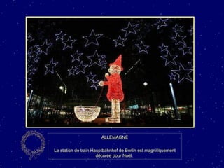ALLEMAGNE La station de train Hauptbahnhof de Berlin est magnifiquement décorée pour Noël.  