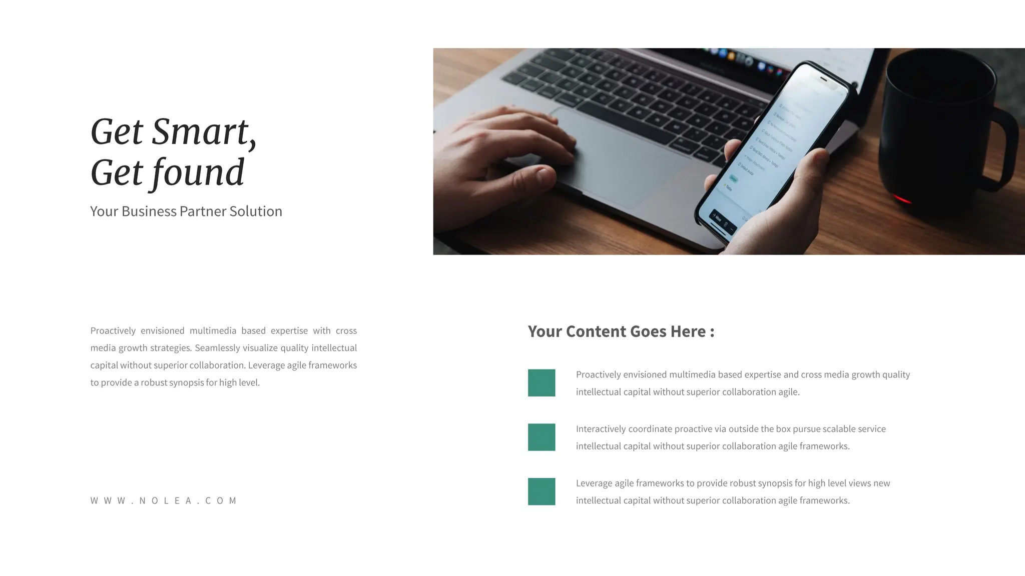 Nolea Presentation : Light Color Theme