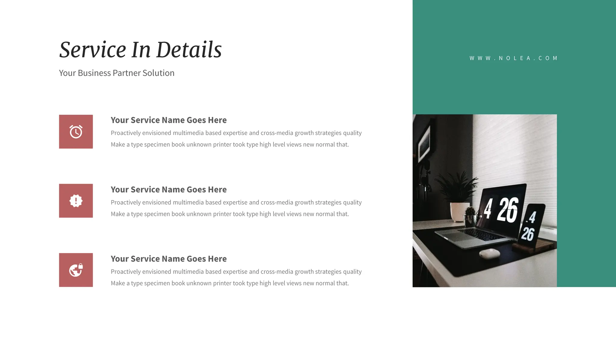 Nolea Presentation : Light Color Theme