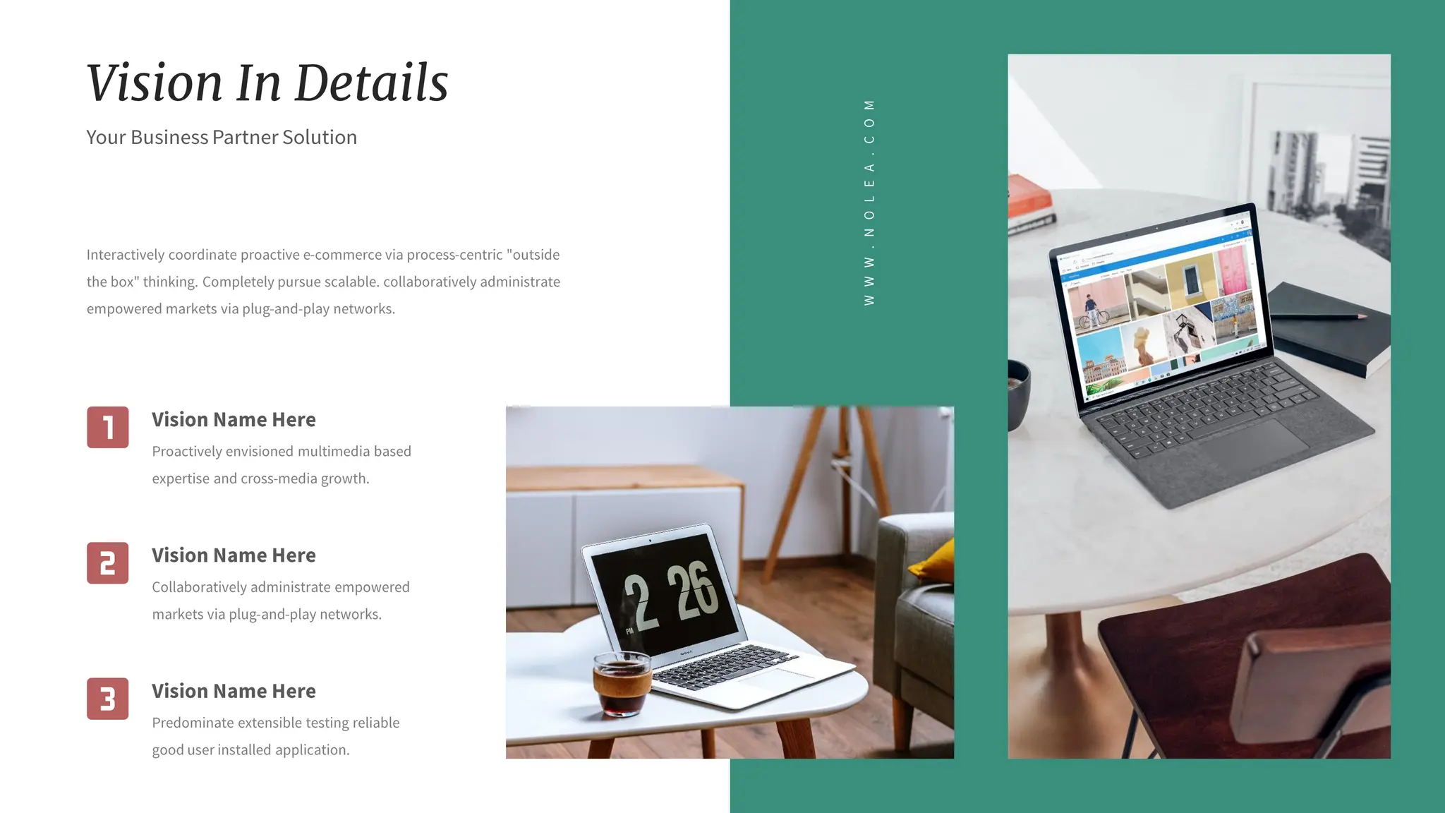 Nolea Presentation : Light Color Theme