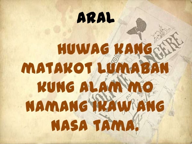 Kabanata 8 Noli Me Tangere Aral - Conten Den 4