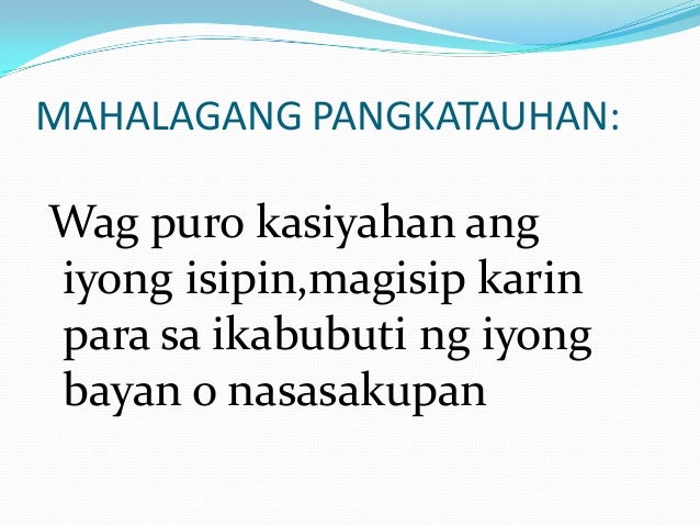 Aral Na Mapupulot Sa Noli Me Tangere - Conten Den 4