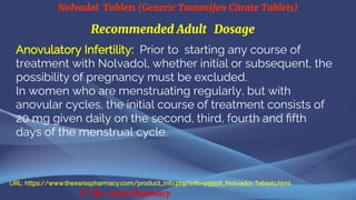 Nolvadol Tablets (Generic Tamoxifen Citrate Tablets) | PDF