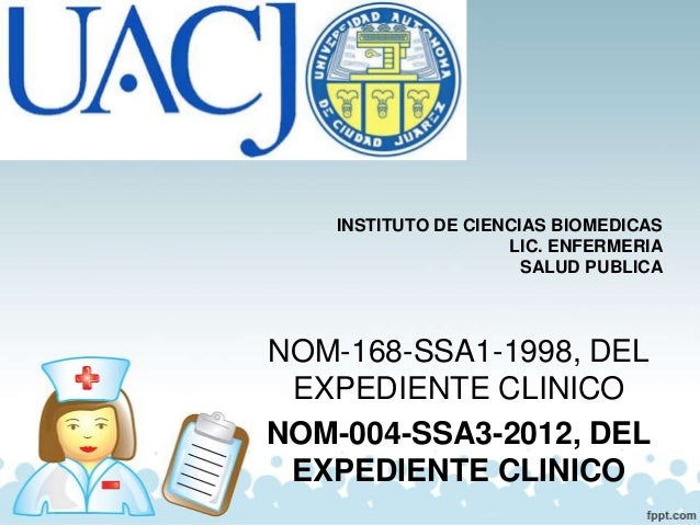 NOM004SSA32012 Expediente clinico