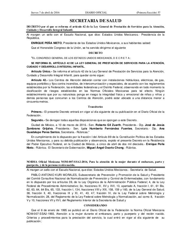 Nom 007-ssa2-2016 - atención -embarazo pp y rn Nom 007-ssa2-2016 - atención -embarazo pp y rn