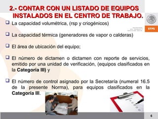 nom 020 stps 2011 recipientos sujetos a presión, recipientes | PPT