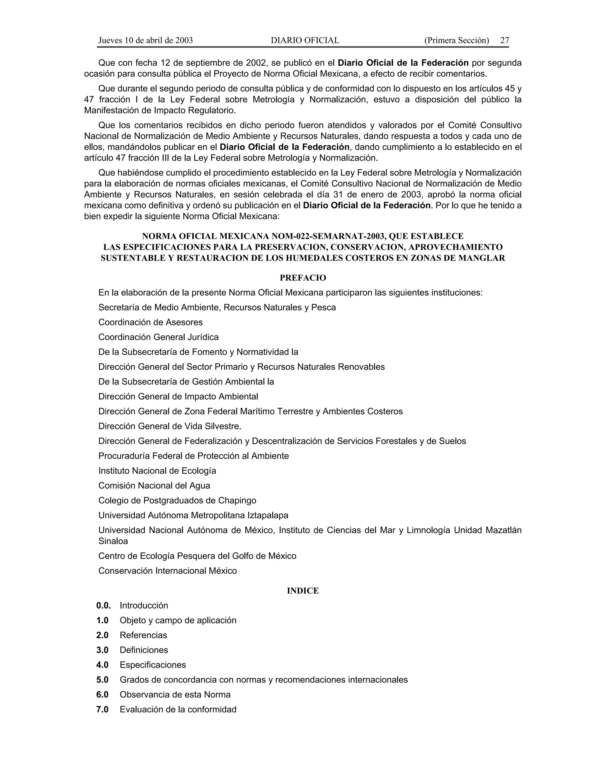 Nom 022-semarnat-2003 | PDF