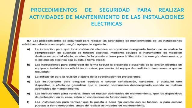 Nom 029-stps-2011, mantenimiento de las instalaciones eléctricas en