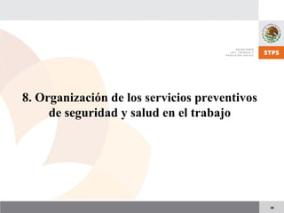 30
8. Organización de los servicios preventivos
de seguridad y salud en el trabajo
 