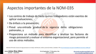 Norma Oficial Mexicana 035 STPS versión 2018 | PPTX