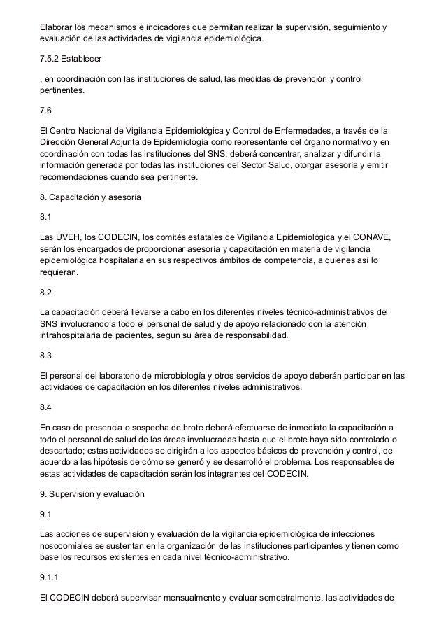 NOM045SSA22005. Para la vigilancia epidemiológica