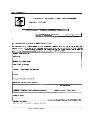 Cultura Ecológica, A.C.




                          Gestión Ambiental Mexicana   10
 