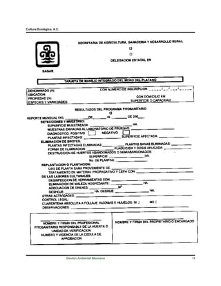 Cultura Ecológica, A.C.




                          Gestión Ambiental Mexicana   14
 