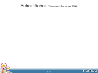 Autres tâches [Danlos and Roussarie, 2000]
26 / 83
 