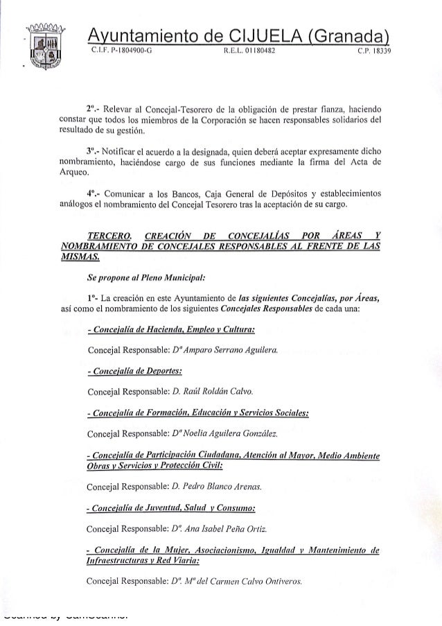Nombramientos Y Asignaciones Sueldos Ayuntamiento Cijuela