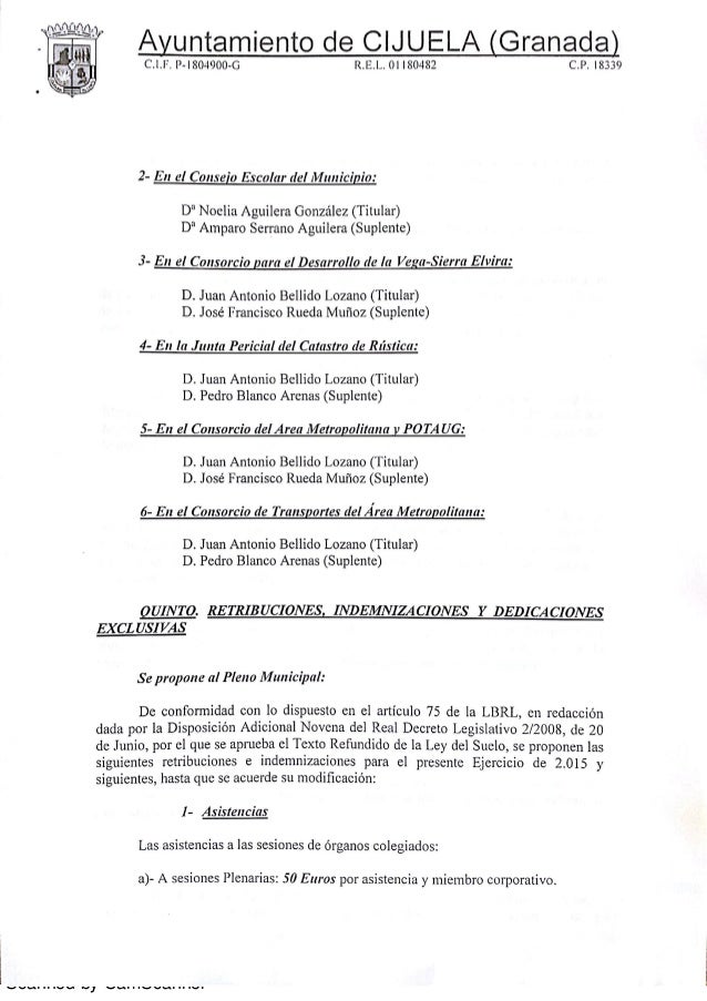 Nombramientos Y Asignaciones Sueldos Ayuntamiento Cijuela