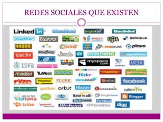 REDES SOCIALES QUE EXISTEN
 