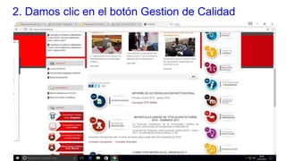 2. Damos clic en el botón Gestion de Calidad
 