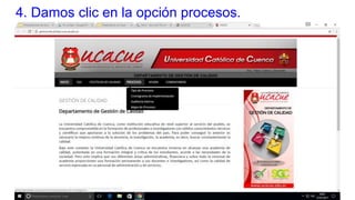 4. Damos clic en la opción procesos.
 