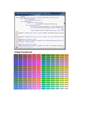 Código hexadecimal
 