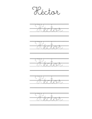 Nombres_caligrafía grafomotricidad | PDF