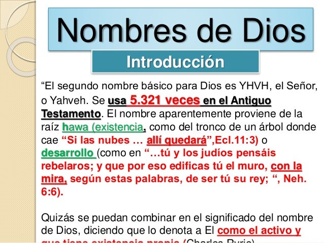 Nombres de Dios