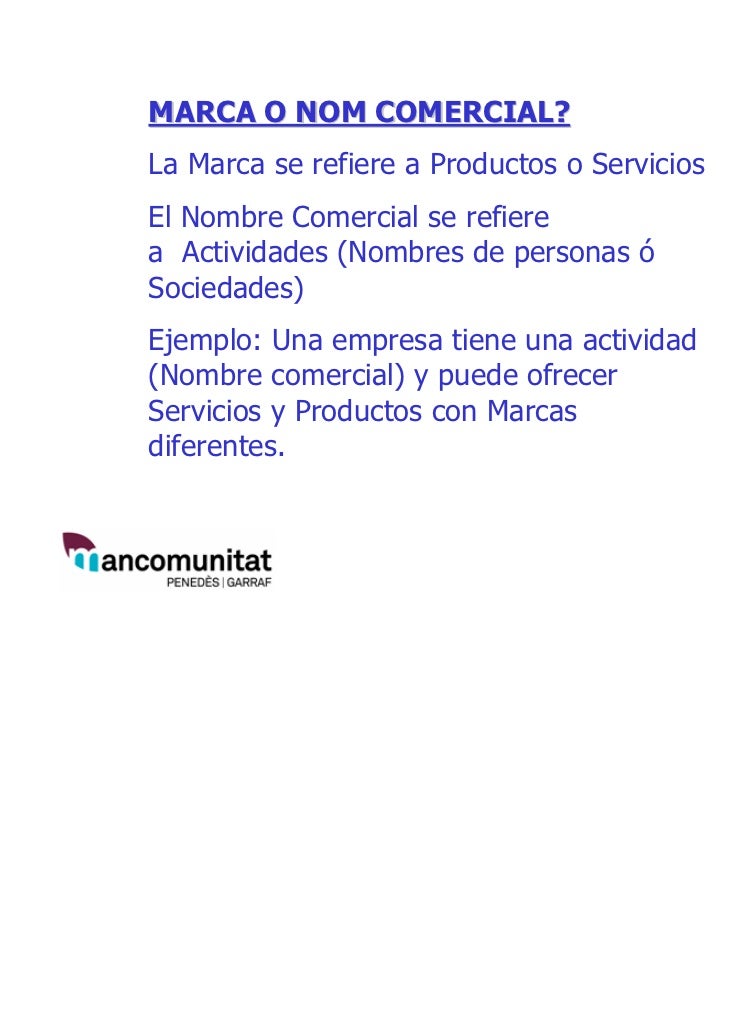 Nom comercial, patents i marques Nom comercial, patents i marques