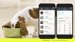 iOS Pet app | “ You’ll never forget to feed your pet.”
 