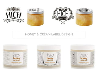honey & cream label design