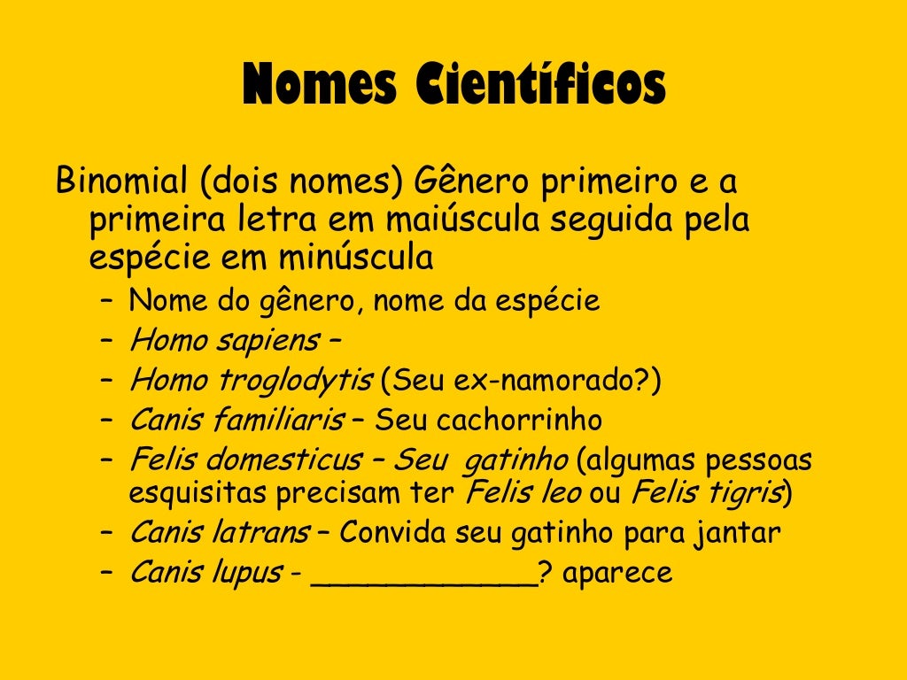 Nome científico